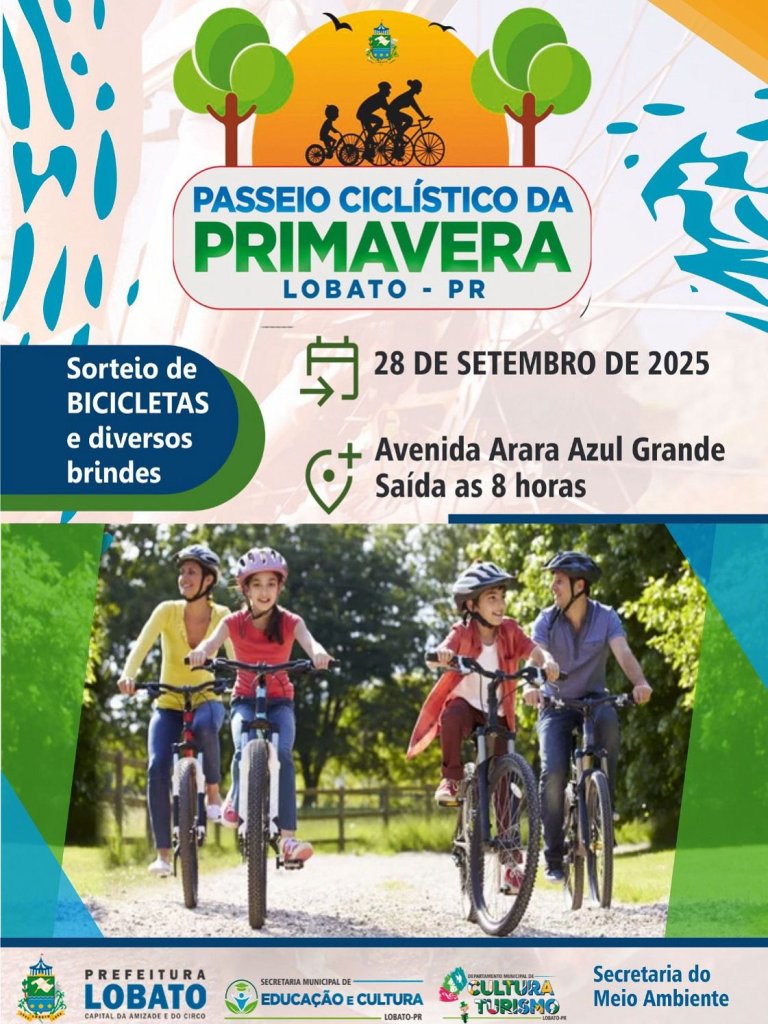 Lobato promove Passeio Ciclístico da Primavera no dia 28 de setembro